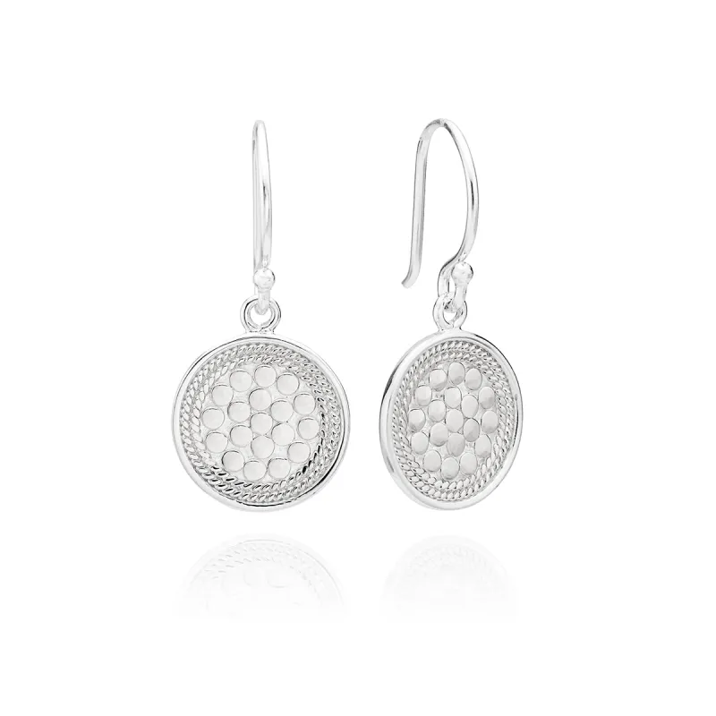 Classic Circle Drop Earrings - Silver sold by Anna Beck