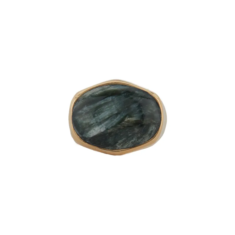 Large Raised Seraphinite Oval Ring sold by Anna Beck