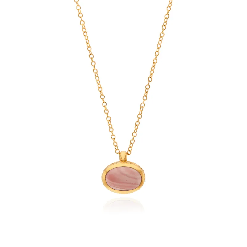 Small Pink Opal Pendant Necklace sold by Anna Beck