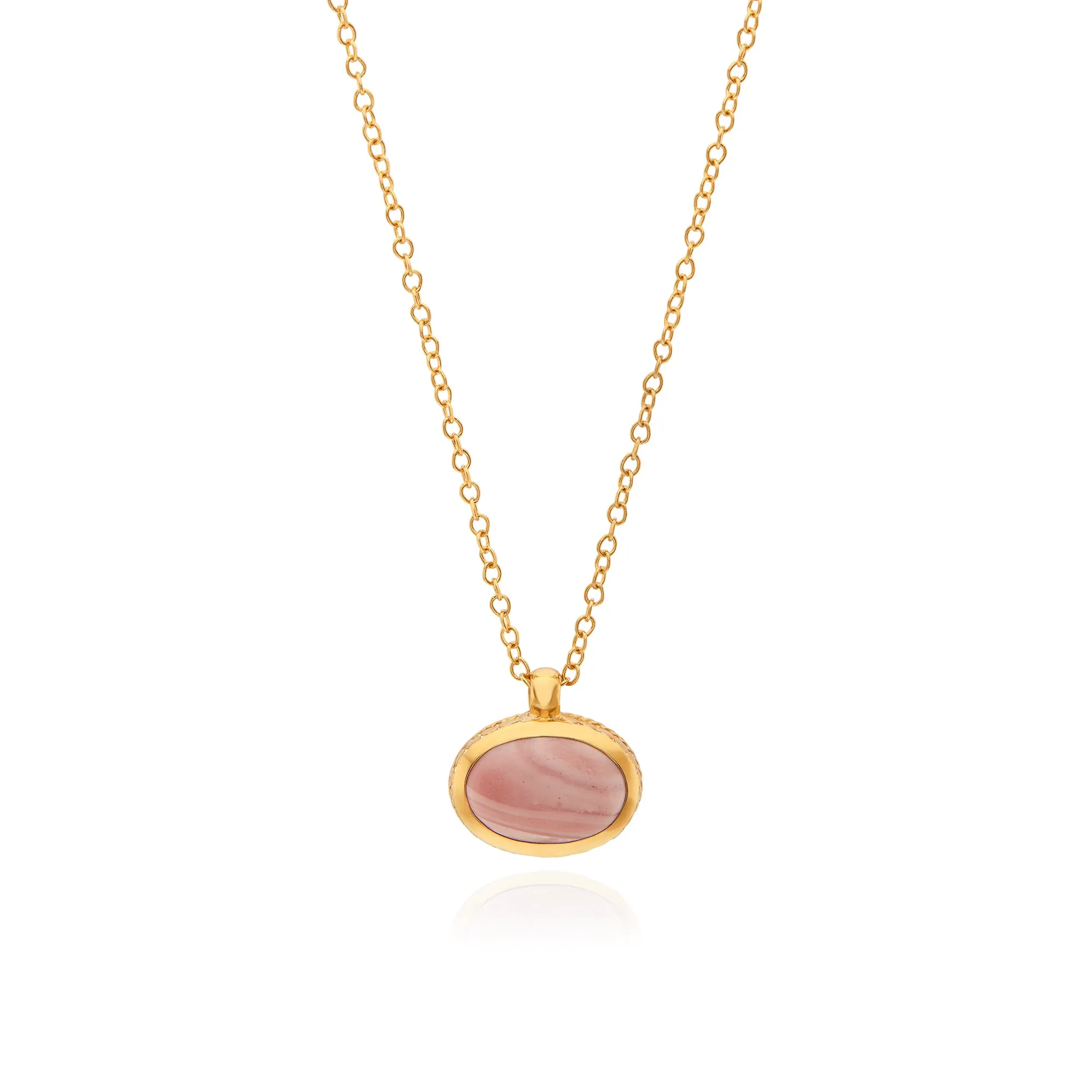 Small Pink Opal Pendant Necklace sold by Anna Beck