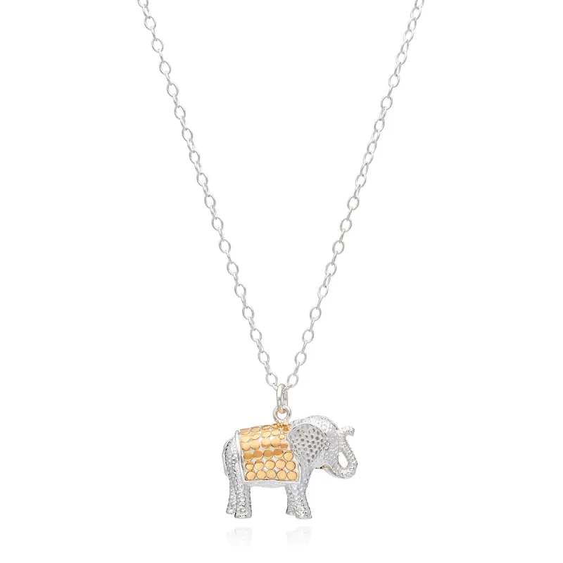 Elephant Charm Necklace - Gold & Silver sold by Anna Beck