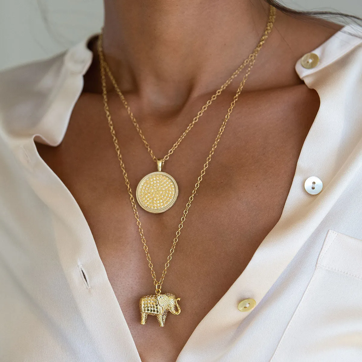 Elephant Charm Necklace - Gold & Silver sold by Anna Beck product image thumbnail 2