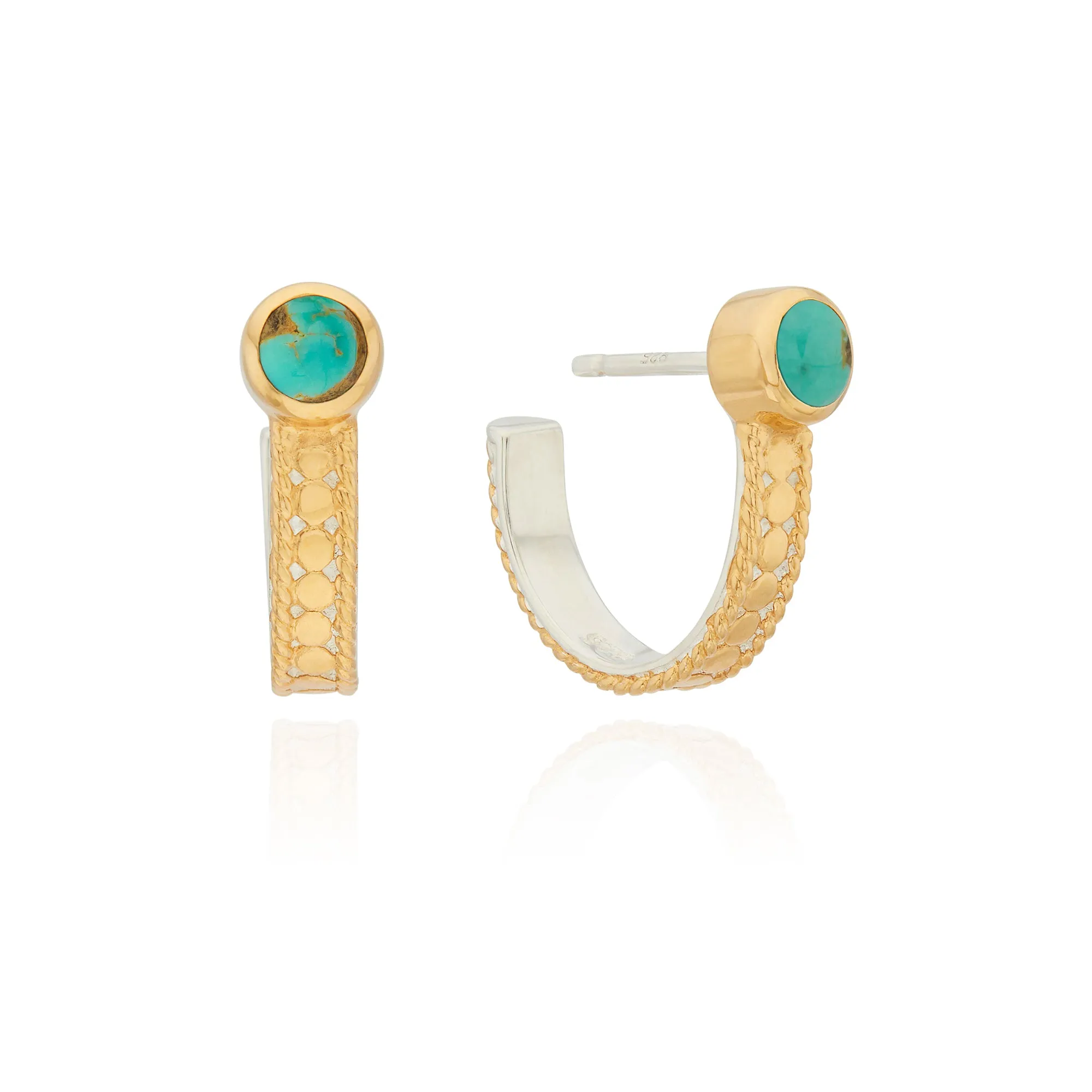 Single Turquoise Hoop Earrings sold by Anna Beck