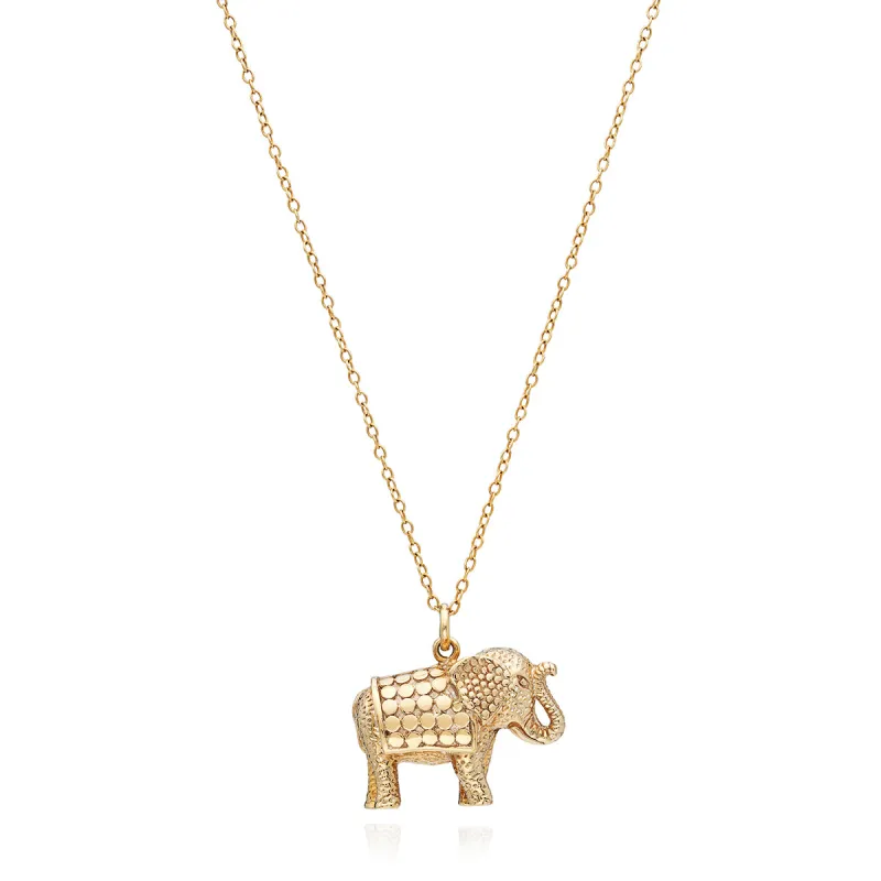 Elephant Charm Necklace - Gold sold by Anna Beck
