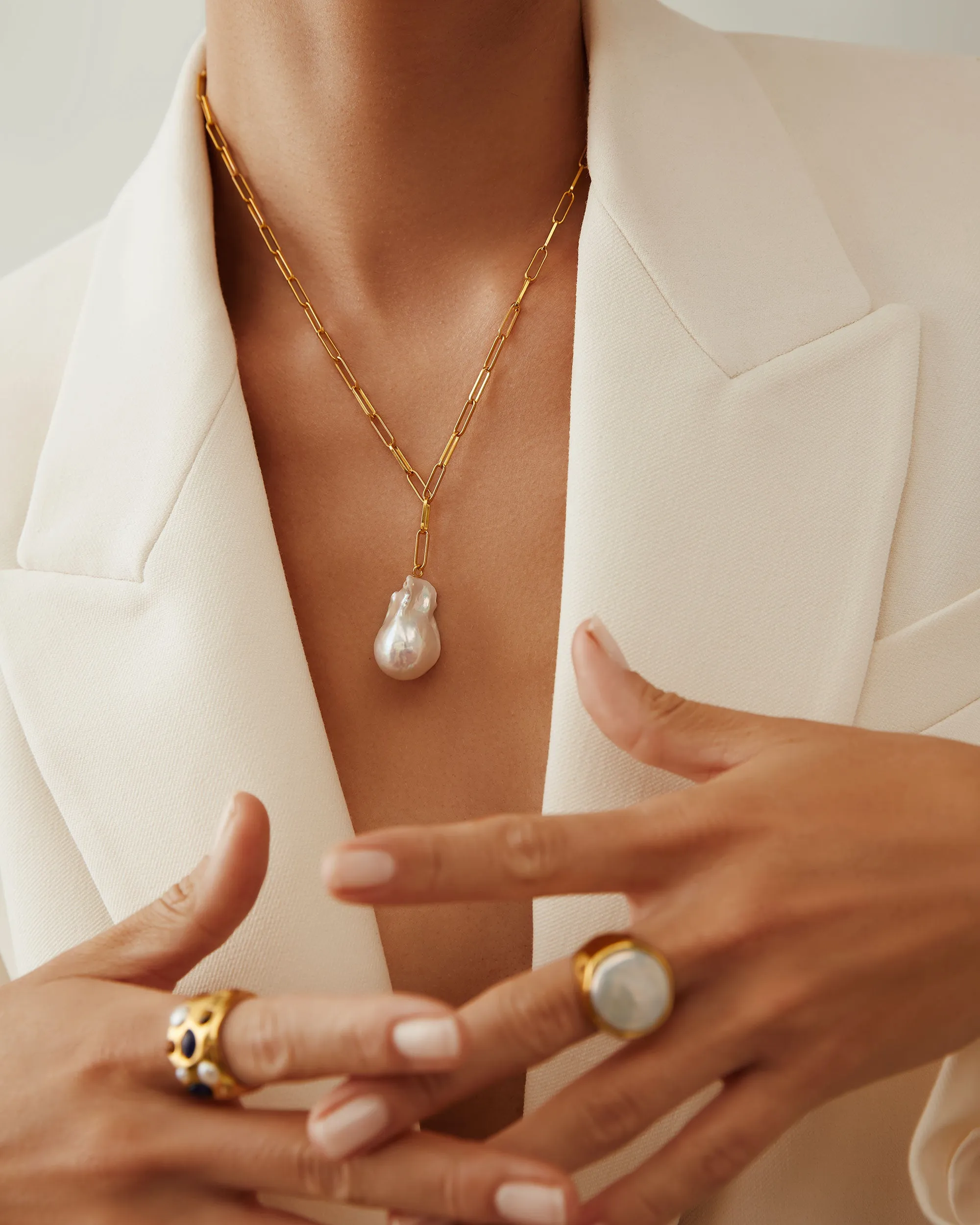 Extra Large Baroque Pearl Necklace sold by Anna Beck product image thumbnail 4