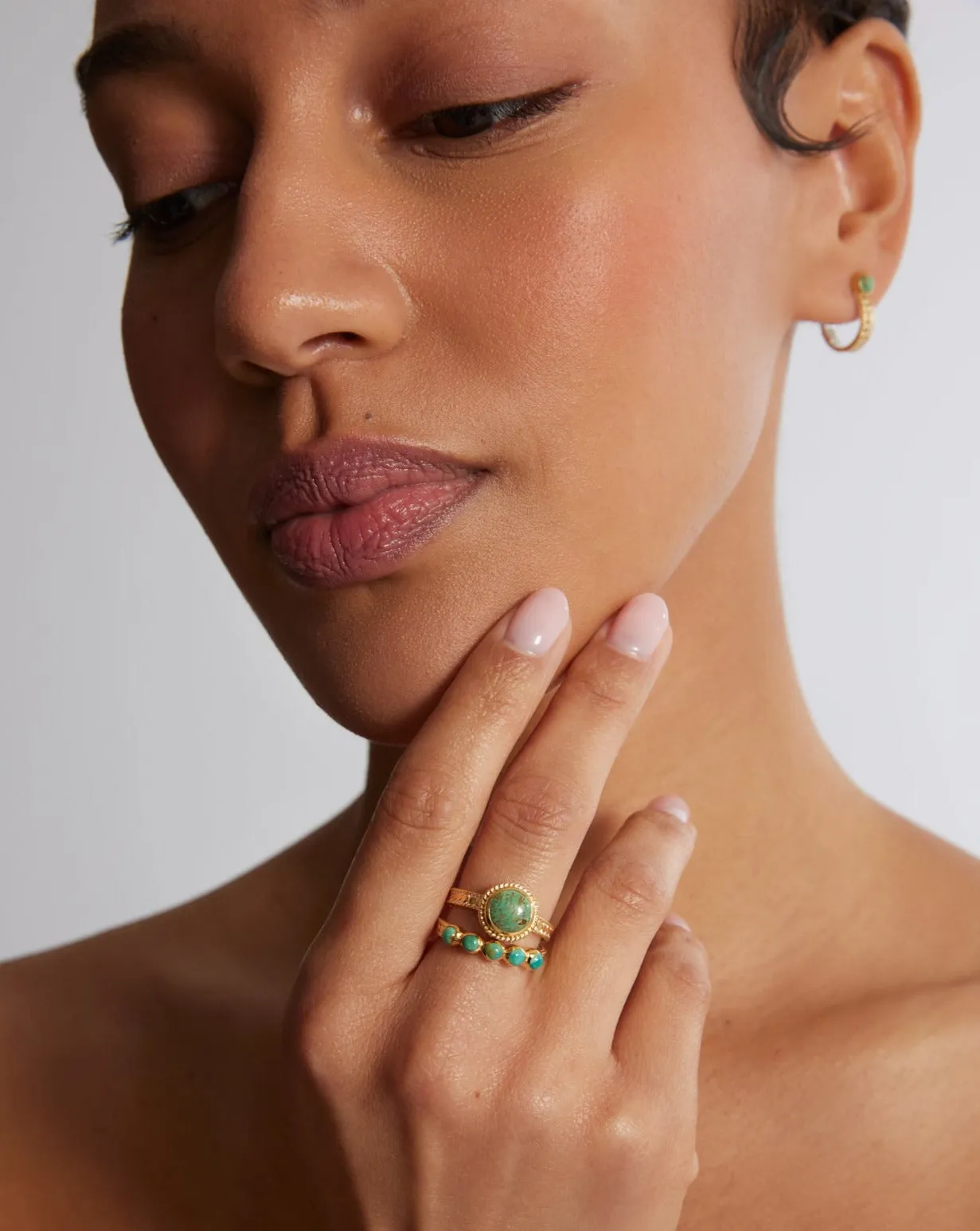 Turquoise Skinny Band Ring sold by Anna Beck product image thumbnail 2