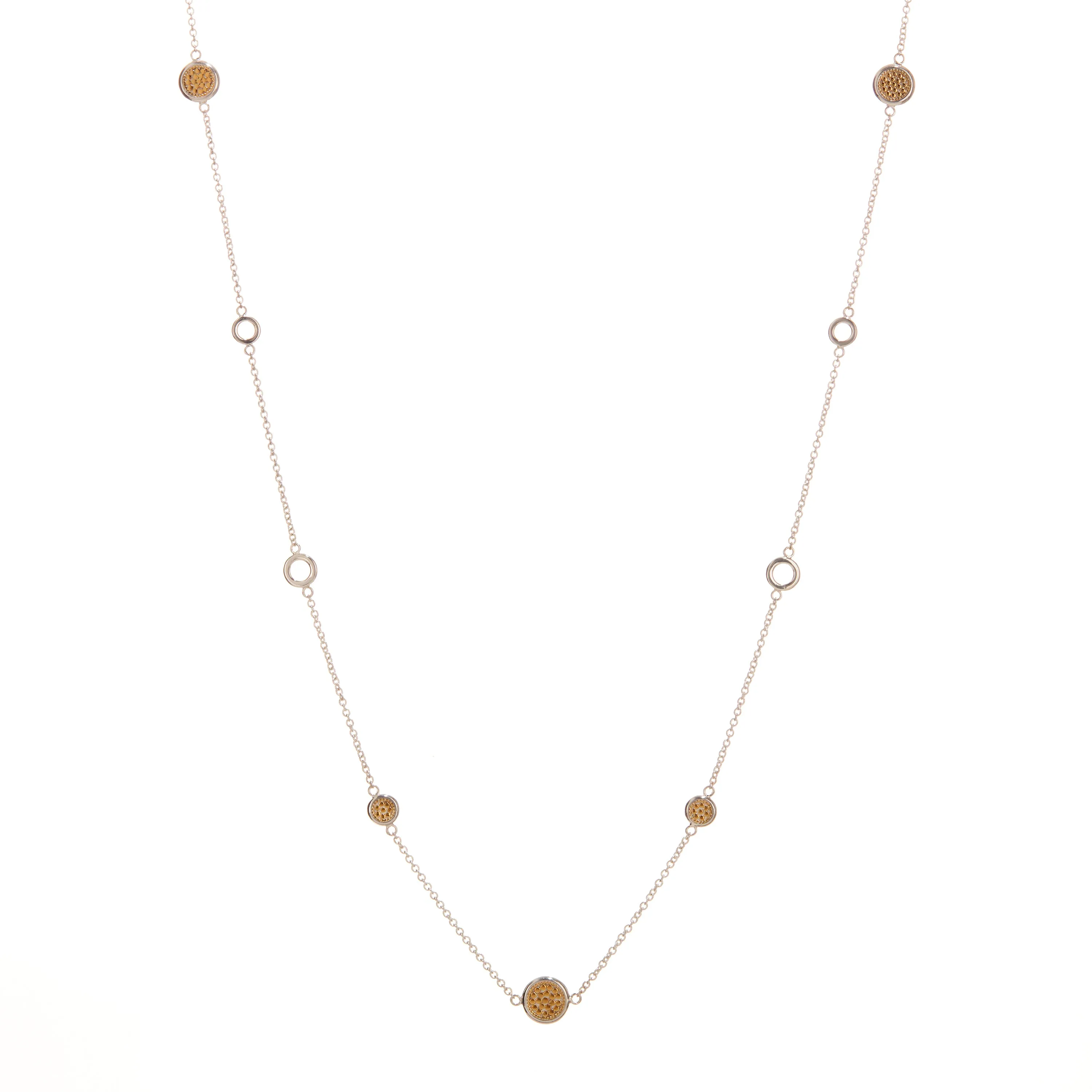 Two Tone Classic Long Necklace, 36" sold by Anna Beck product image thumbnail 2