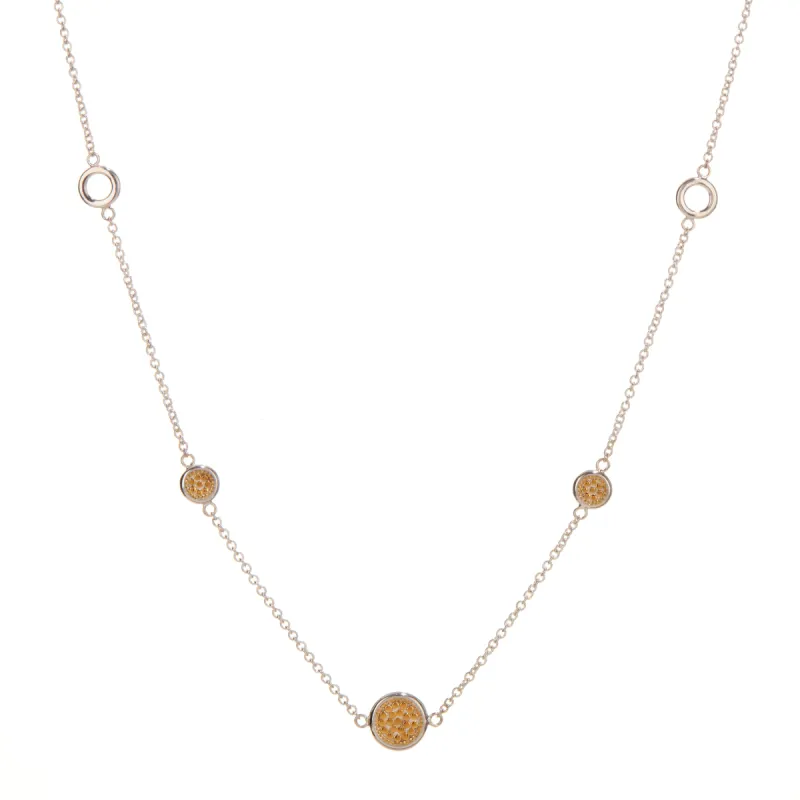 Two Tone Classic Long Necklace, 36" sold by Anna Beck