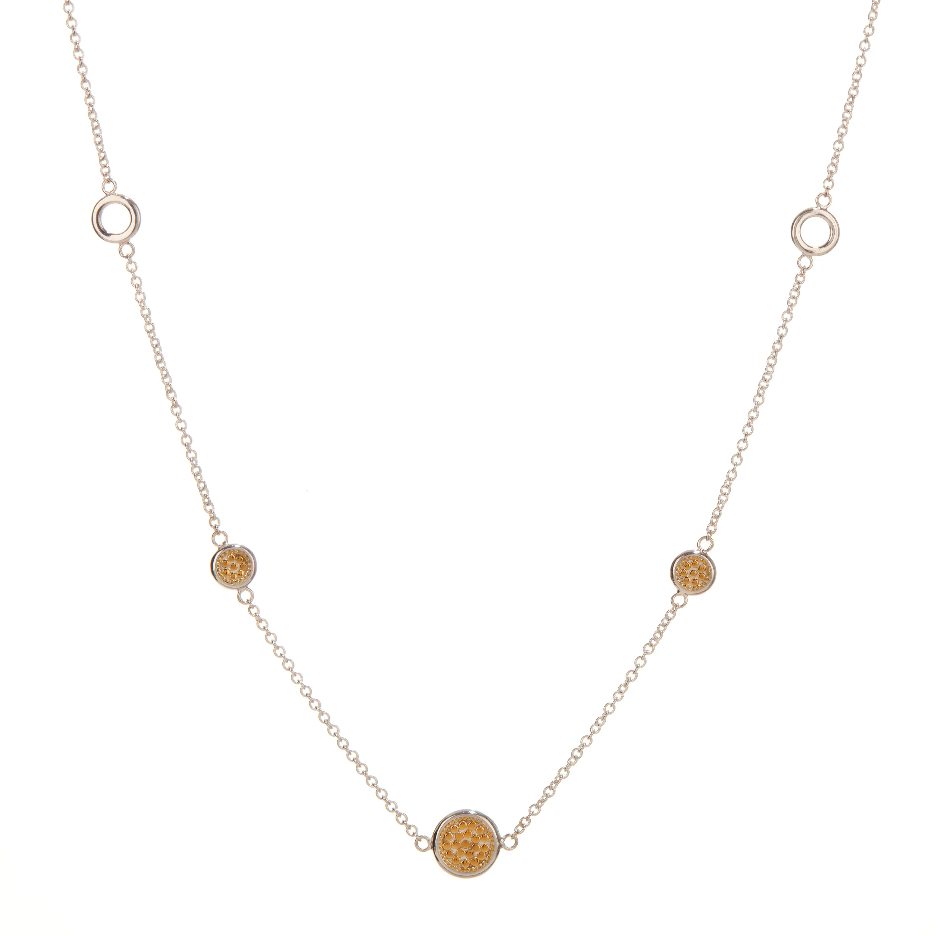 Two Tone Classic Long Necklace, 36" sold by Anna Beck