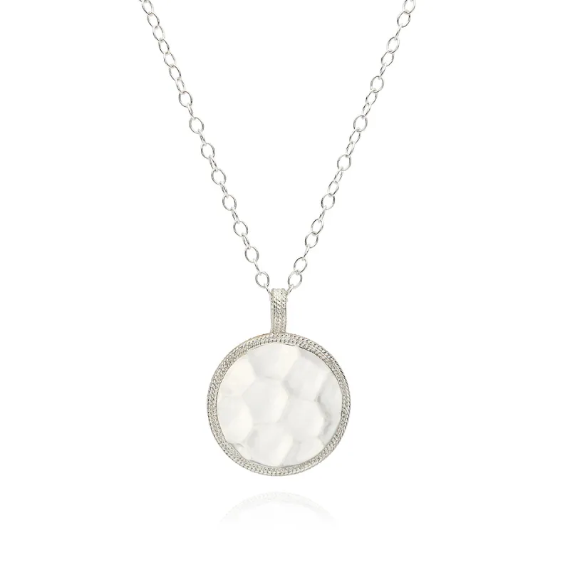 Hammered Pendant Necklace - Gold & Silver sold by Anna Beck