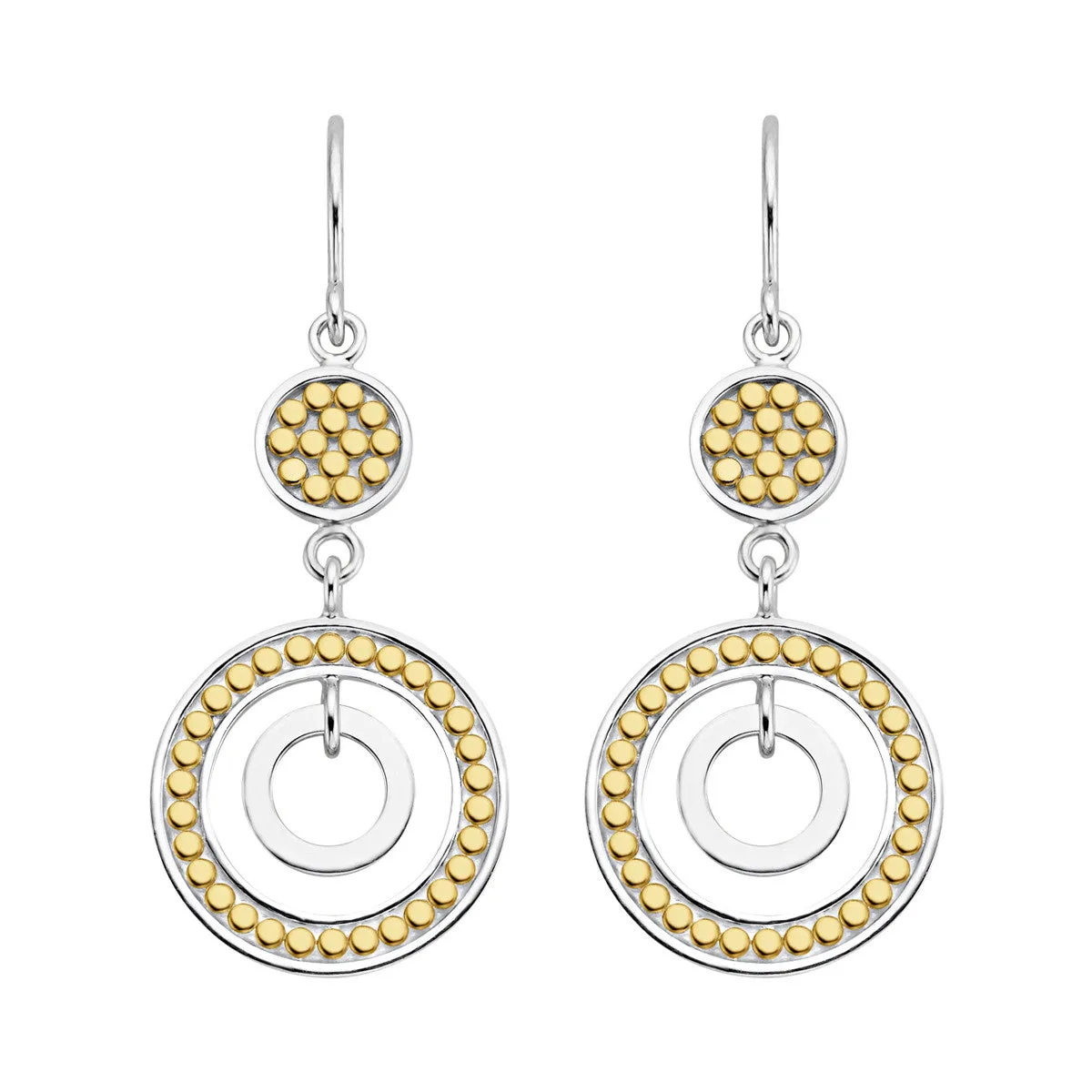 Signature Double Open Circle Drop Earrings sold by Anna Beck