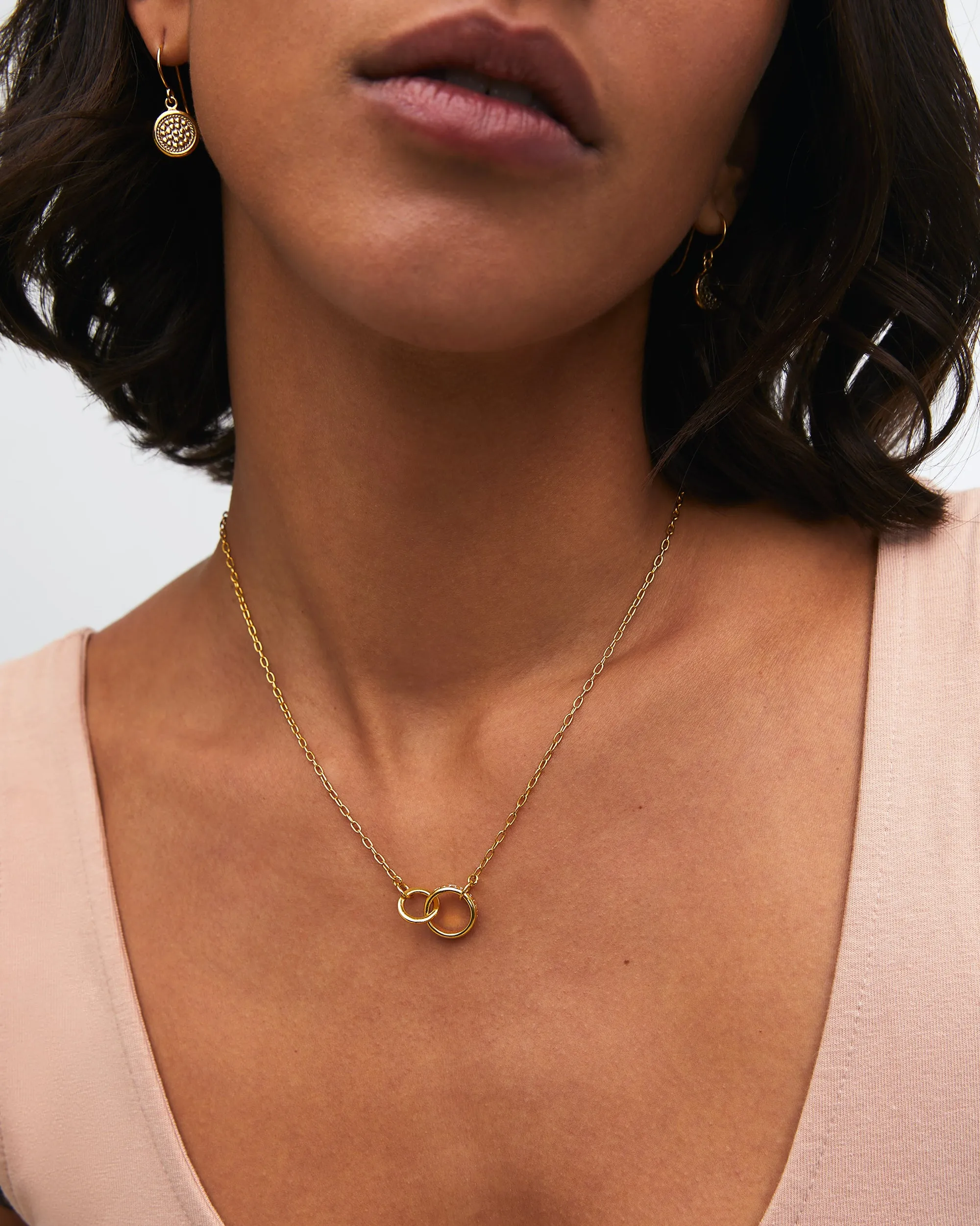 Intertwined Circles Charity Necklace - Gold sold by Anna Beck product image thumbnail 3