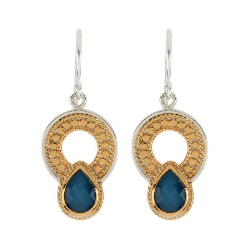 Blue Quartz Drop Open Earrings sold by Anna Beck