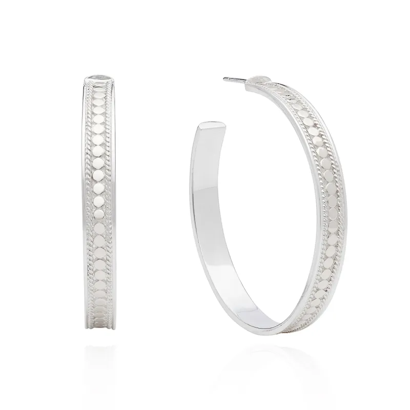 Classic Large Hoop Earrings - Silver sold by Anna Beck
