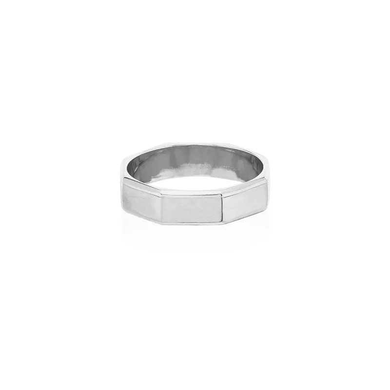 Octagon Stacking Ring - Silver sold by Anna Beck