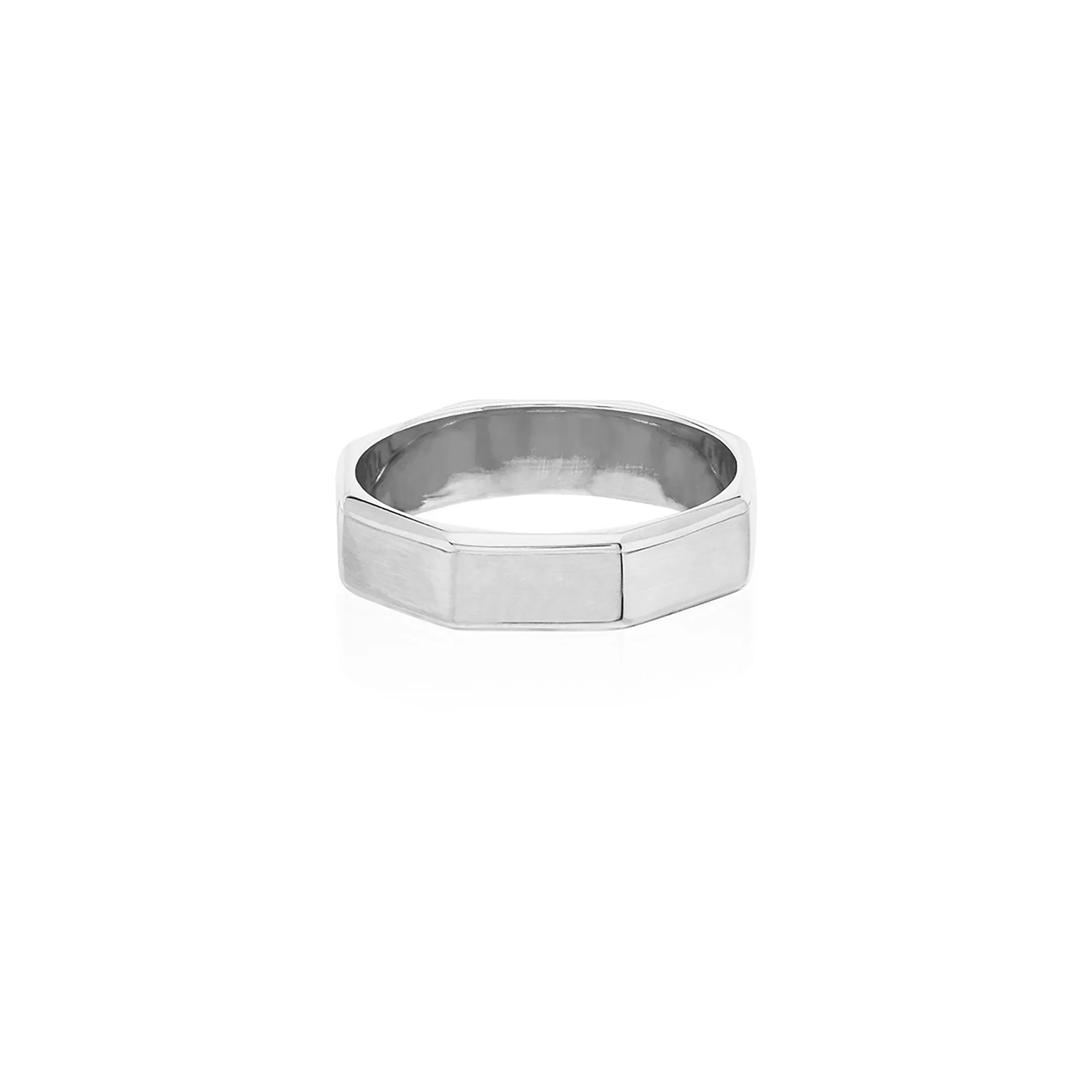Octagon Stacking Ring - Silver sold by Anna Beck