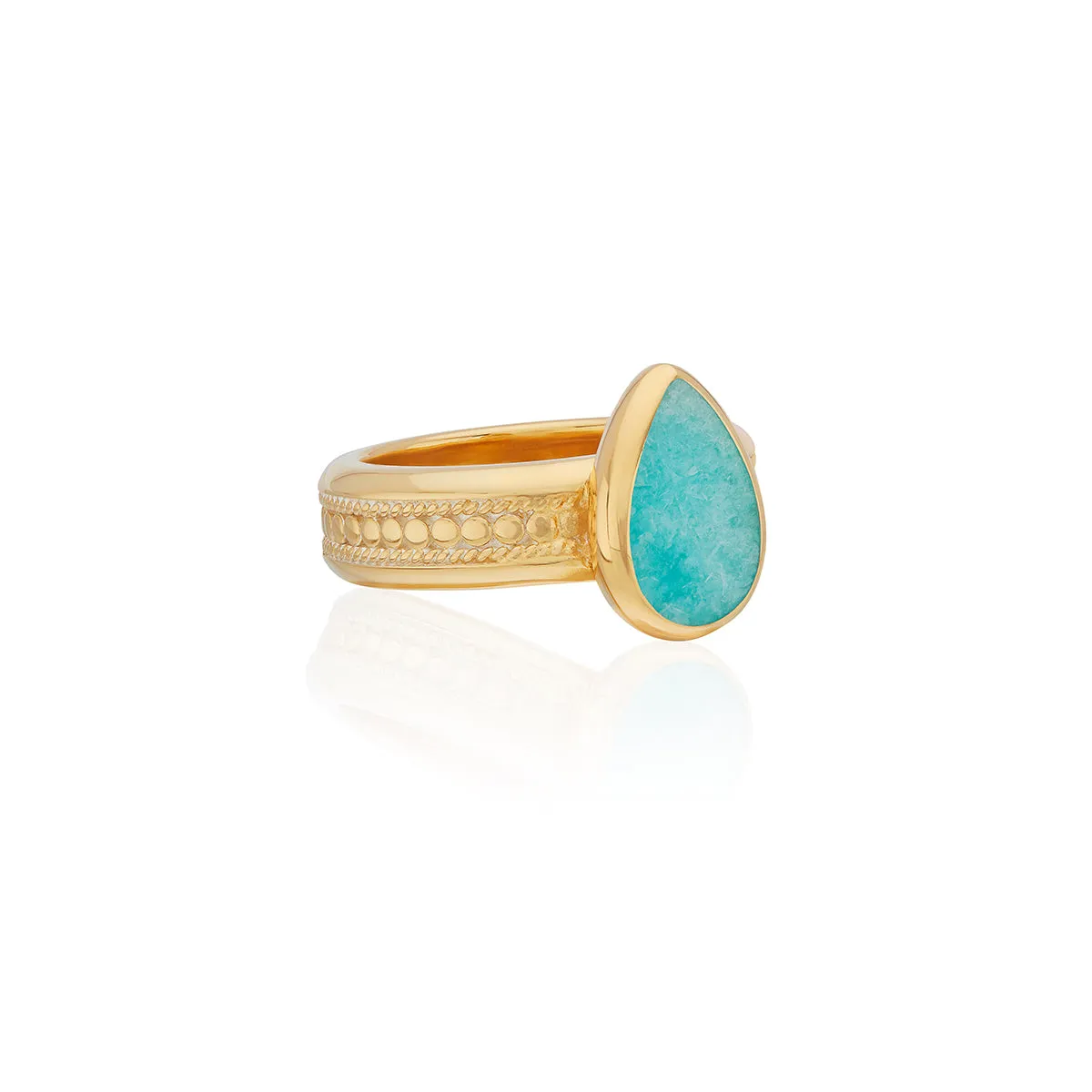Amazonite Drop Cocktail Ring - Gold sold by Anna Beck product image thumbnail 3