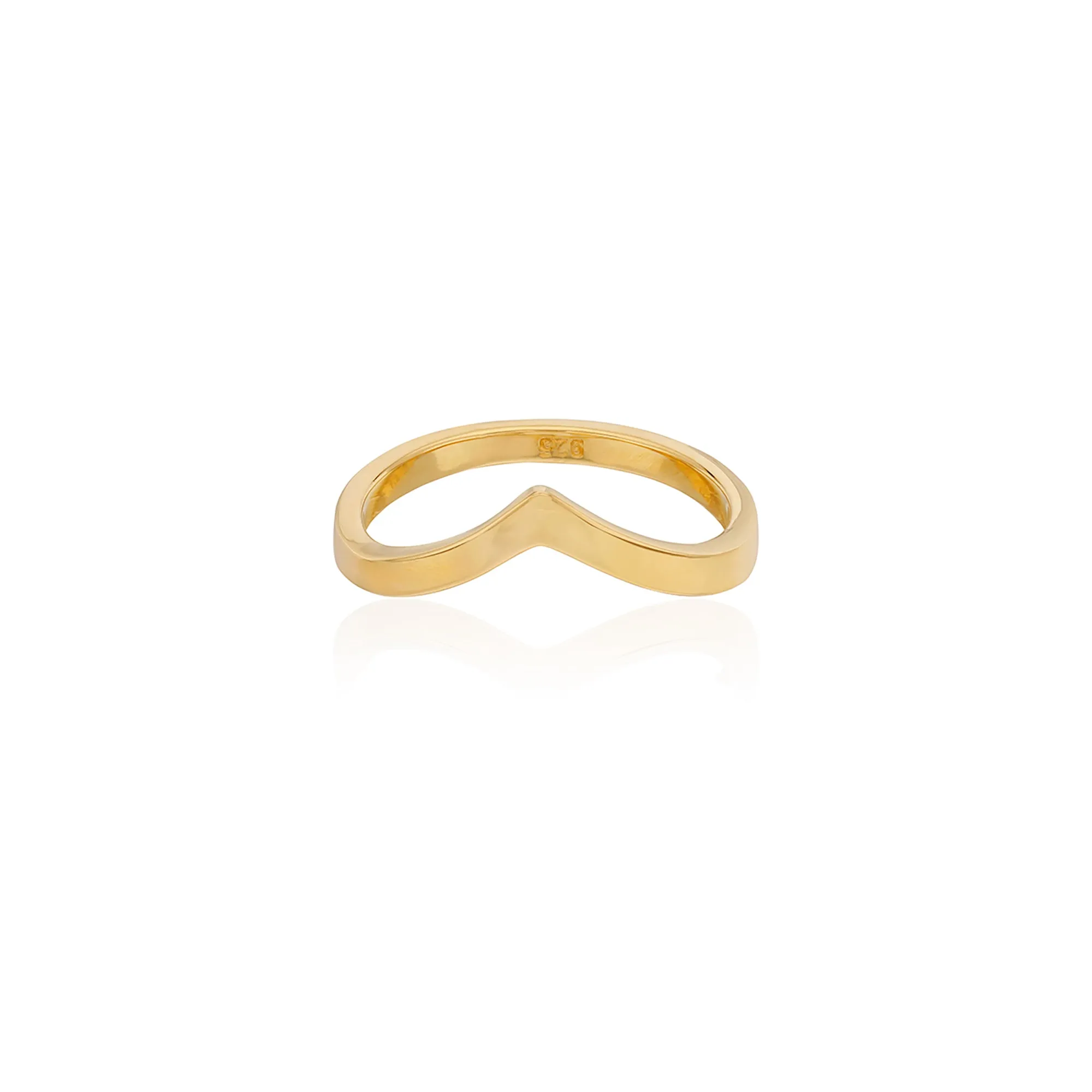 Small V Stacking Ring - Gold sold by Anna Beck