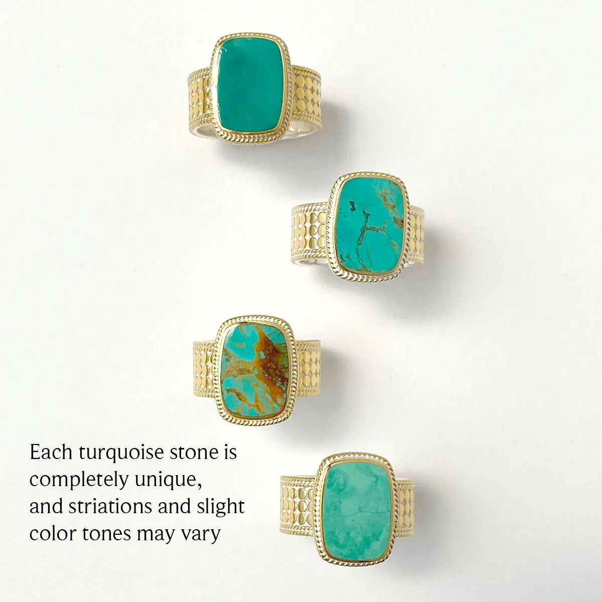 Turquoise Multi-Cushion Ring - Silver sold by Anna Beck product image thumbnail 5