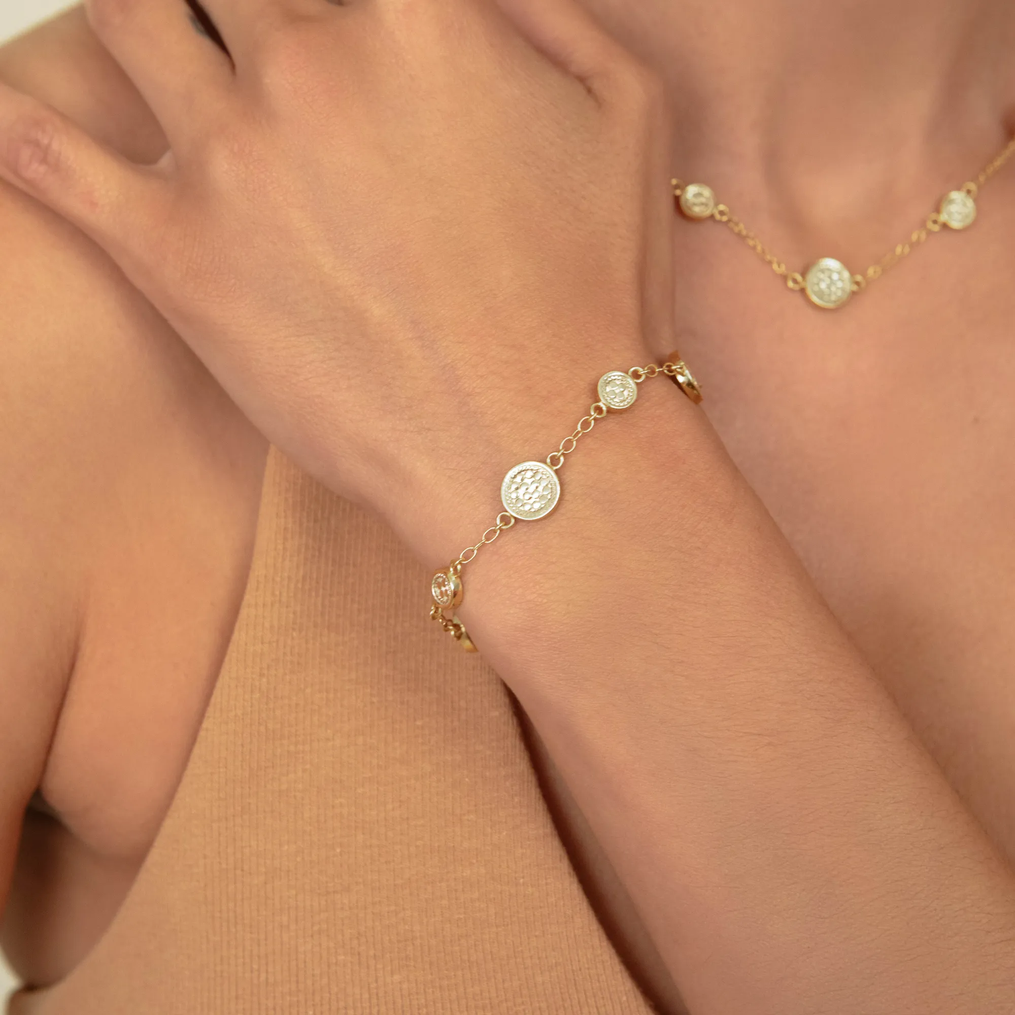 Classic Station Bracelet - Gold sold by Anna Beck product image thumbnail 2