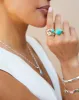 Wavy Multi-Stone Ring - Gold and Silver sold by Anna Beck