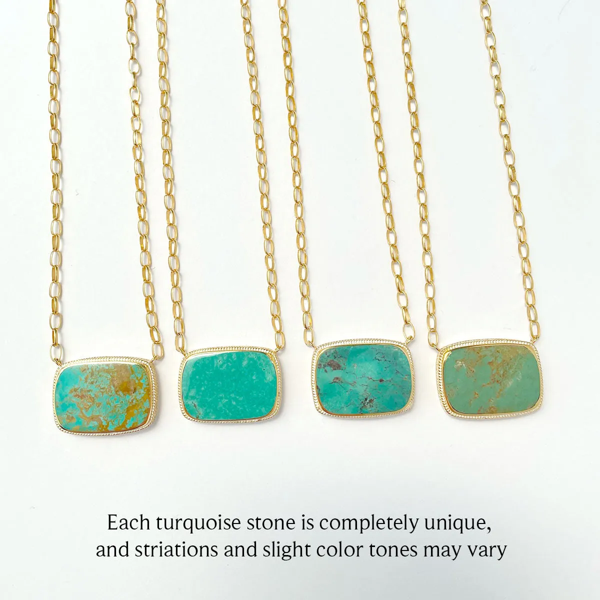 Large Turquoise Cushion Necklace - Silver sold by Anna Beck product image thumbnail 3