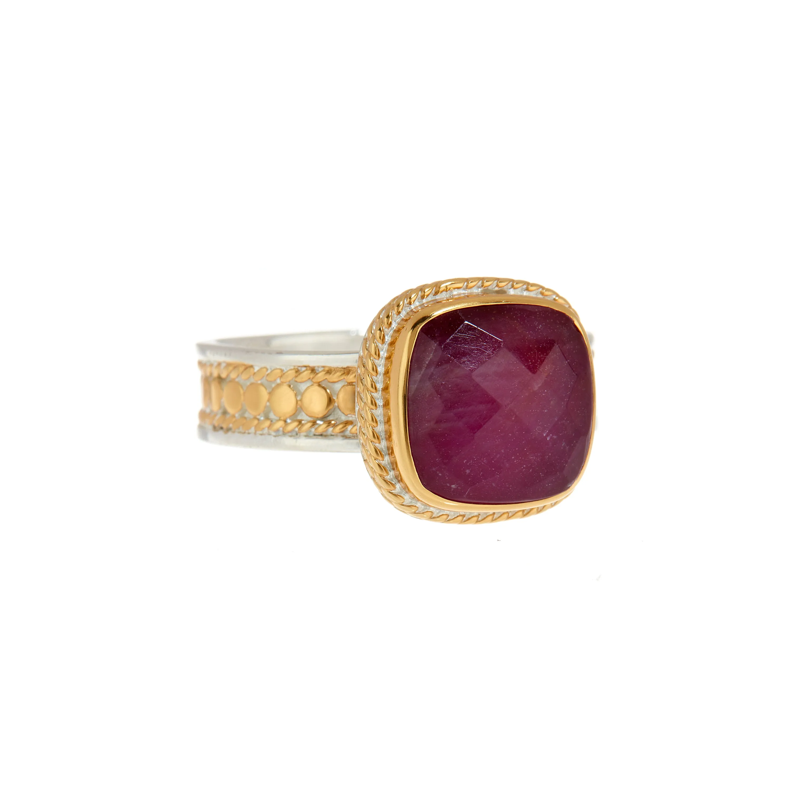 Pink Ruby Cushion Ring sold by Anna Beck product image thumbnail 3