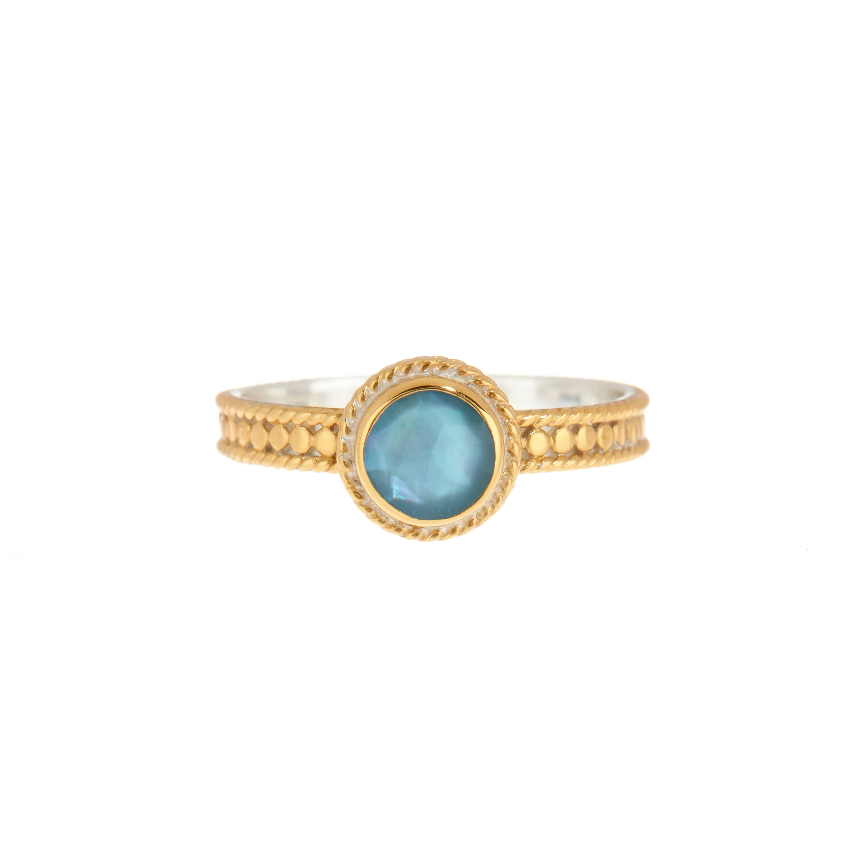Aquamarine Stone Stack Ring sold by Anna Beck