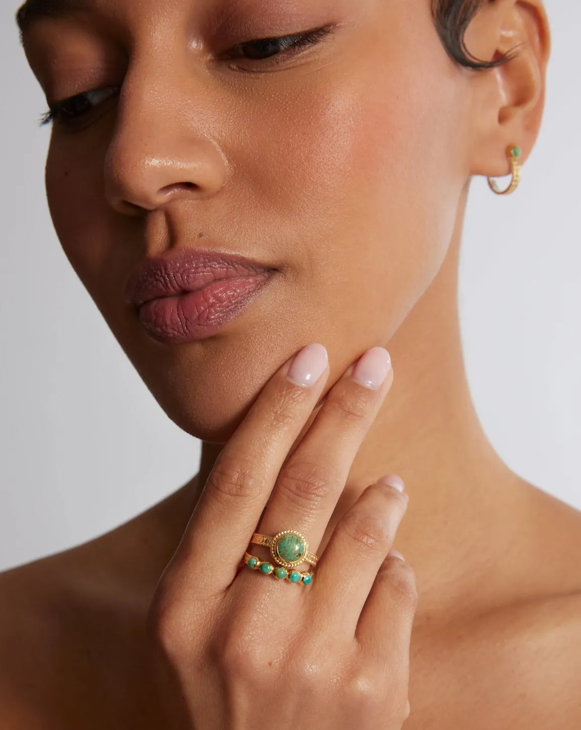 Turquoise Multi-Stone Stacking Ring sold by Anna Beck product image thumbnail 2