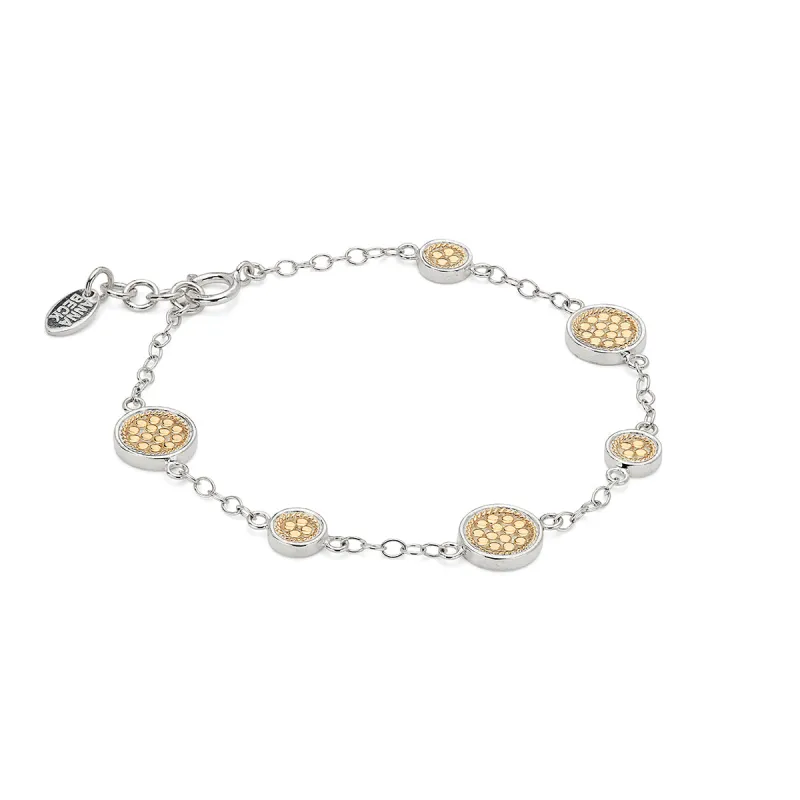 Classic Station Bracelet - Gold & Silver sold by Anna Beck
