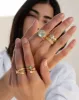 Oasis Multi-Stone Stacking Ring Set sold by Anna Beck