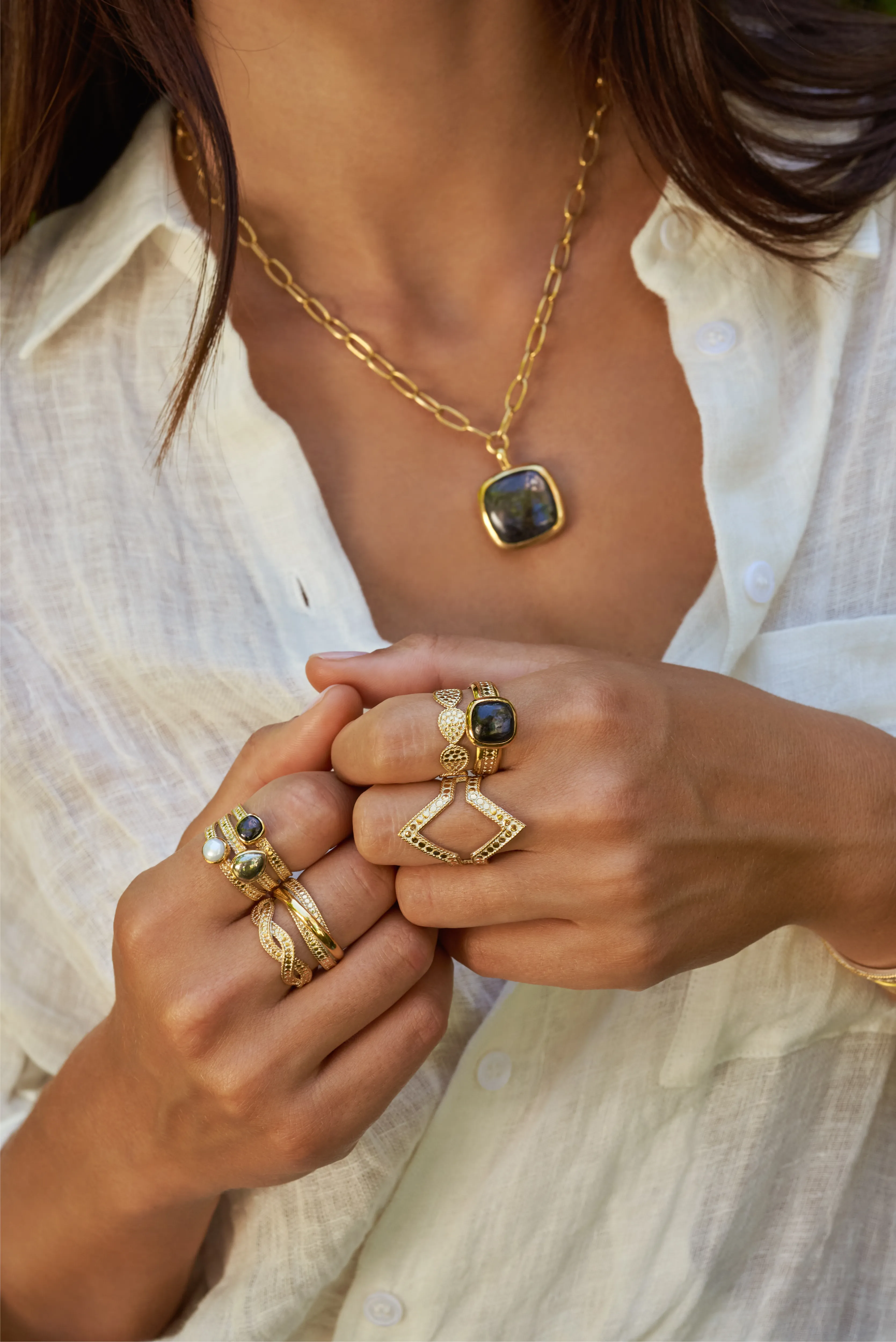 Braided Stacking Ring sold by Anna Beck product image thumbnail 2