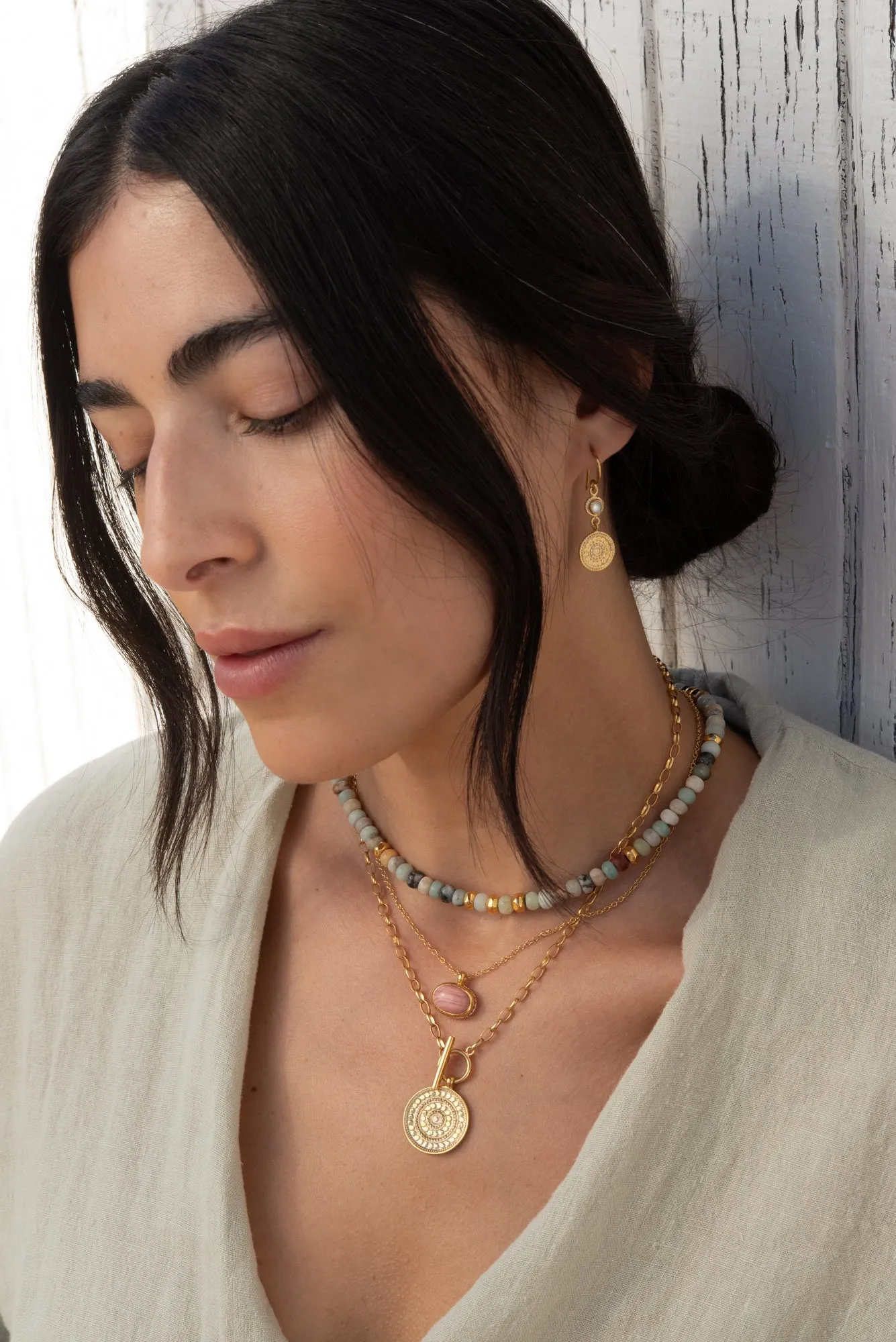 Classic Toggle Necklace - Gold sold by Anna Beck product image thumbnail 2