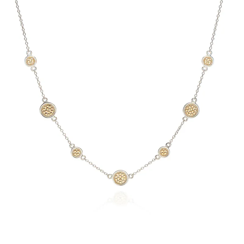 Classic Station Necklace - Gold & Silver sold by Anna Beck