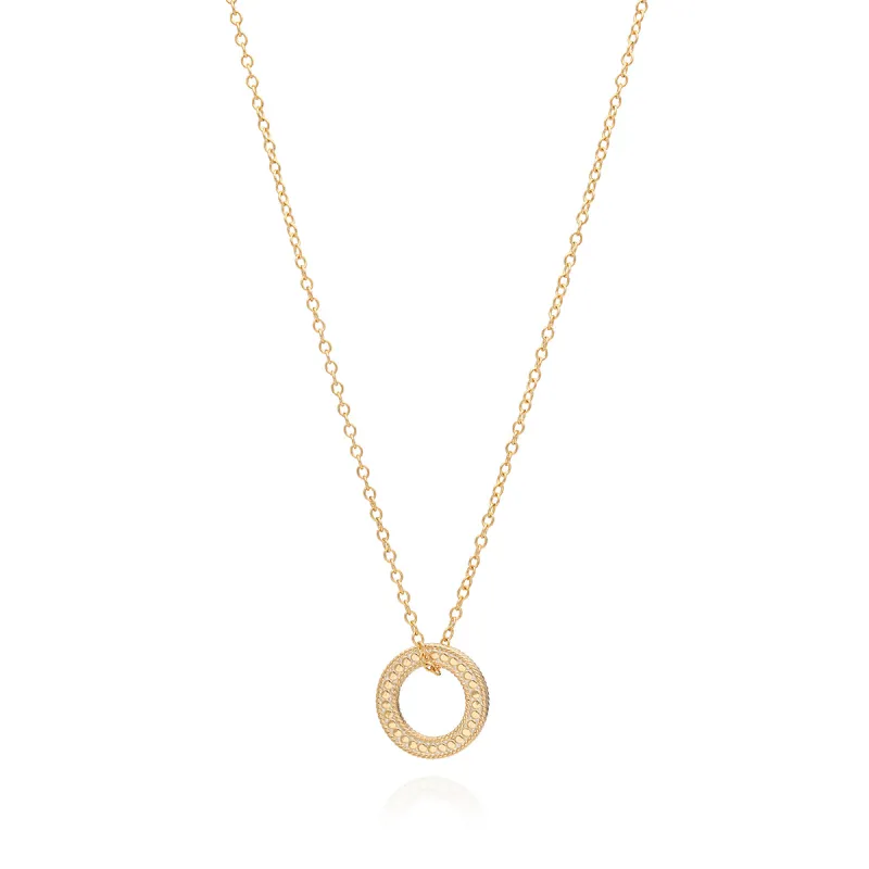 Circle of Life Open "O" Charity Necklace - Gold made by Anna Beck