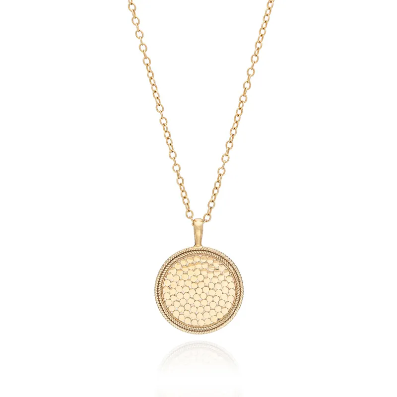 Classic Large Medallion Necklace - Gold sold by Anna Beck