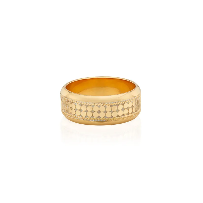 Classic Wide Band Stacking Ring - Gold sold by Anna Beck