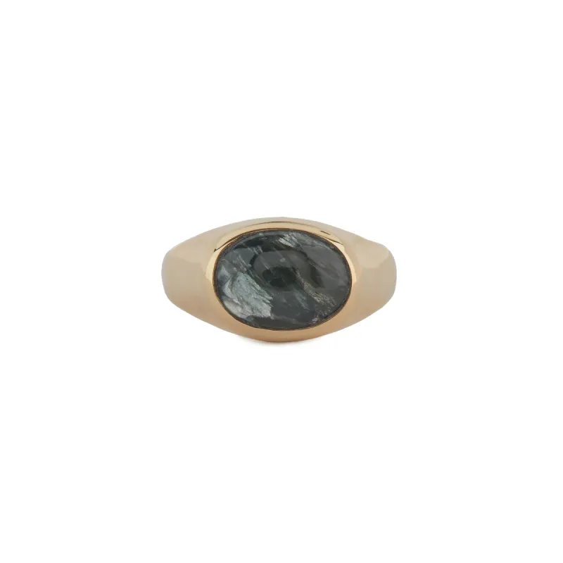 Rasied Oval Seraphinite Ring sold by Anna Beck