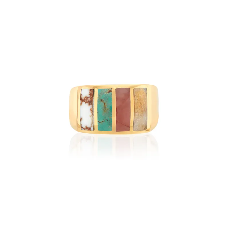 Inlay Multi-Stone Ring sold by Anna Beck