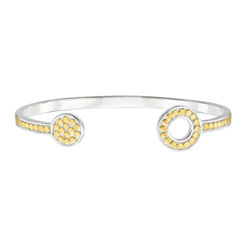 Signature Circle Open Cuff - Gold & Silver sold by Anna Beck
