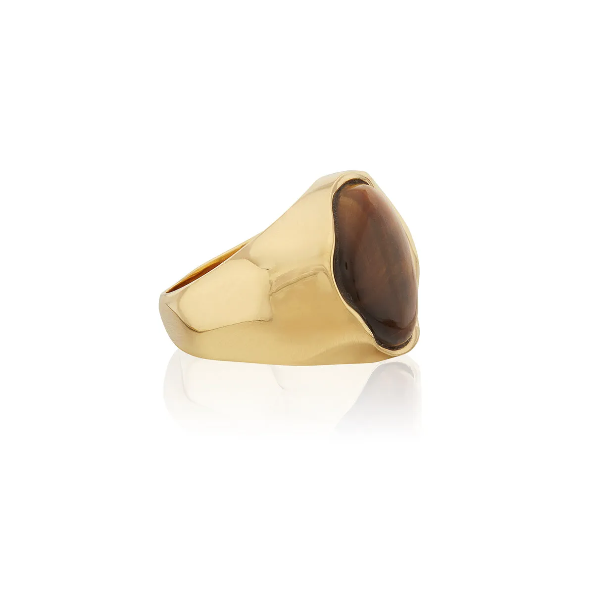 Large Asymmetrical Tiger's Eye Signet Ring sold by Anna Beck product image thumbnail 3