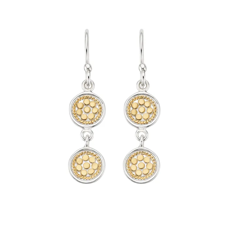 Double Disc Earrings - Gold sold by Anna Beck