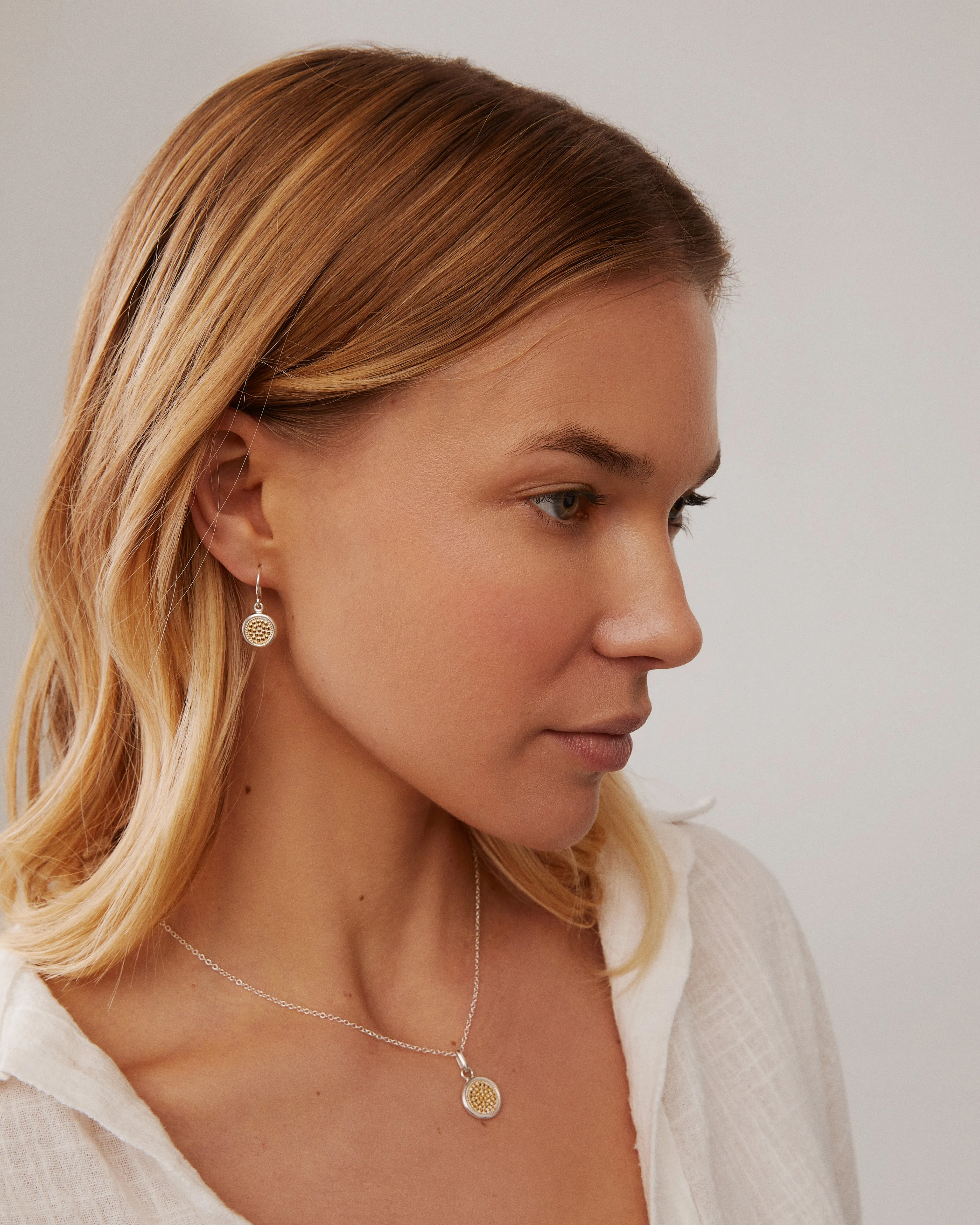 Classic Medium Circle Necklace - Gold & Silver sold by Anna Beck product image thumbnail 4