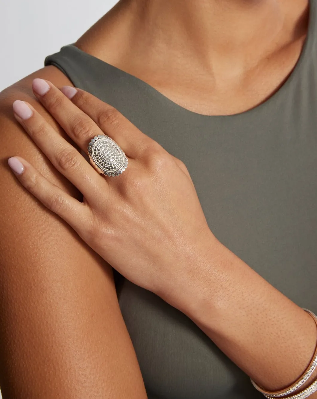 Scalloped Saddle Ring - Silver sold by Anna Beck product image thumbnail 2