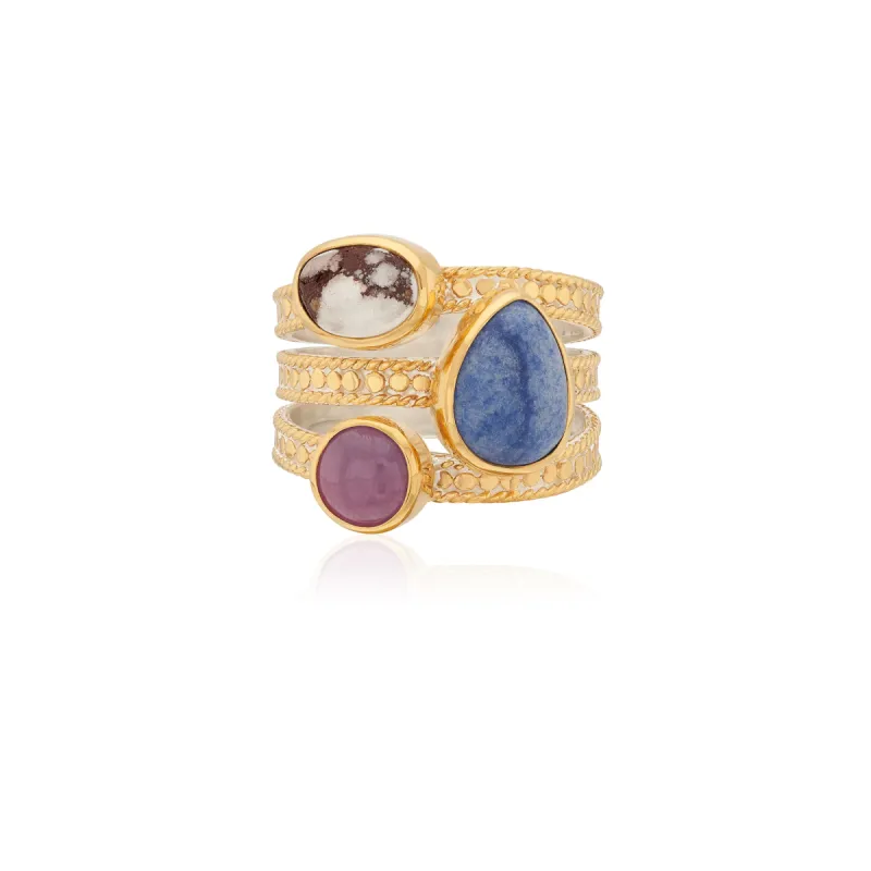 Multi-Stone Faux Stack Ring sold by Anna Beck
