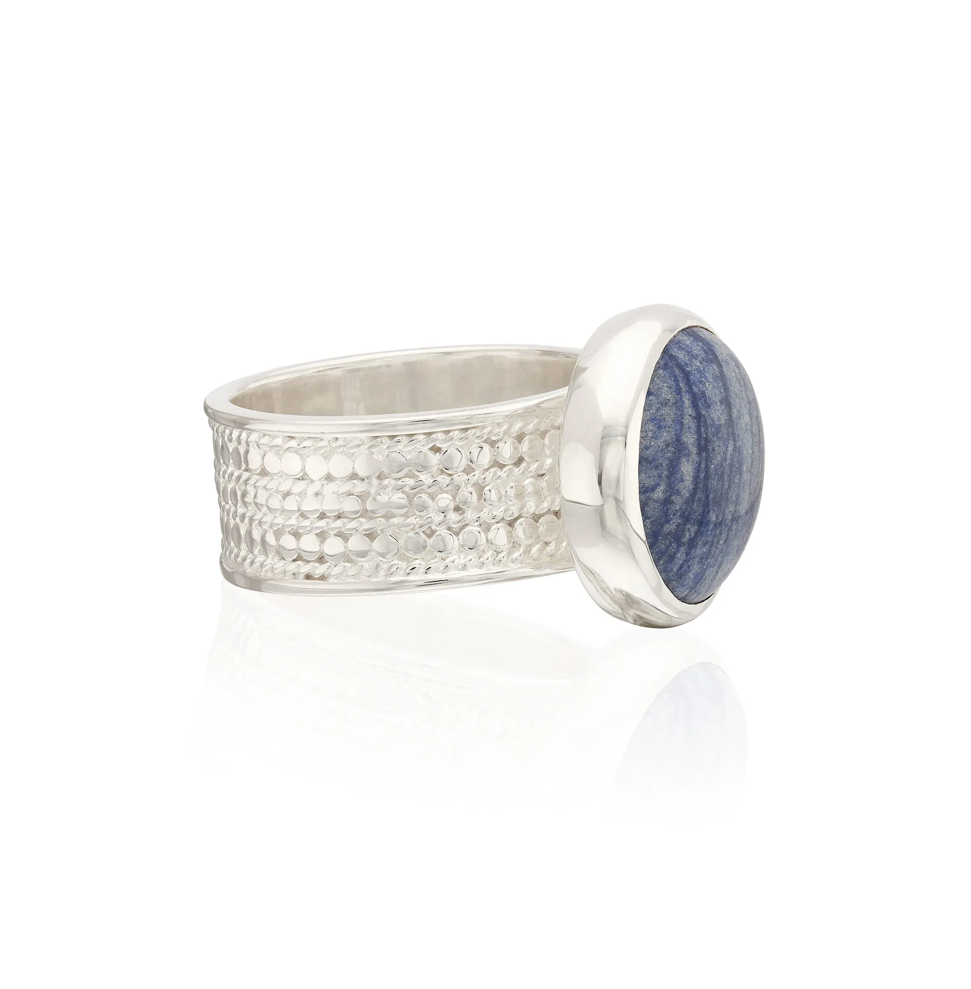 Large Dumortierite Cocktail Ring - Silver sold by Anna Beck product image thumbnail 3