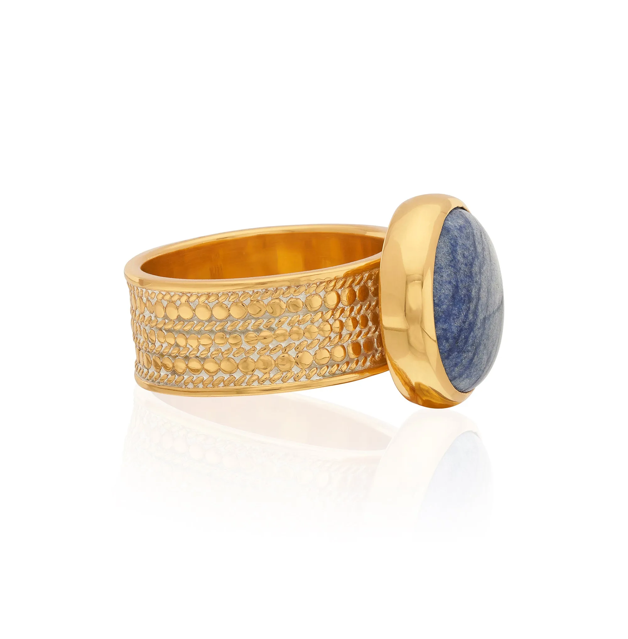 Large Dumortierite Cocktail Ring - Gold sold by Anna Beck product image thumbnail 3