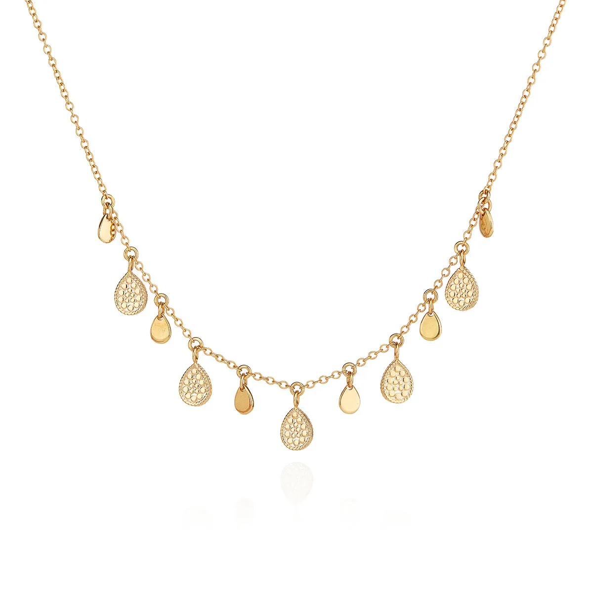 Teardrop Charm Necklace - Gold sold by Anna Beck