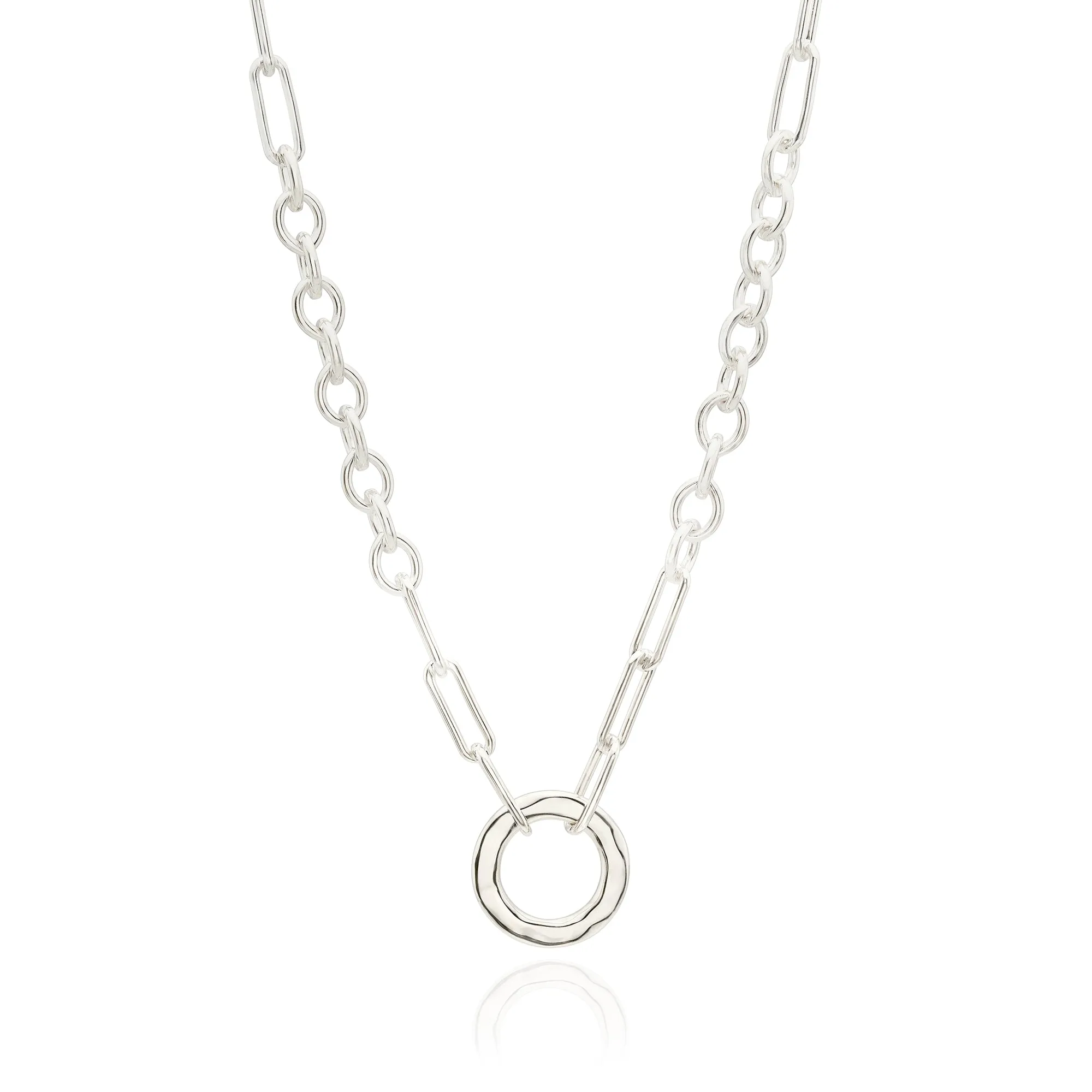 Wavy Open O Chain Necklace - Silver sold by Anna Beck