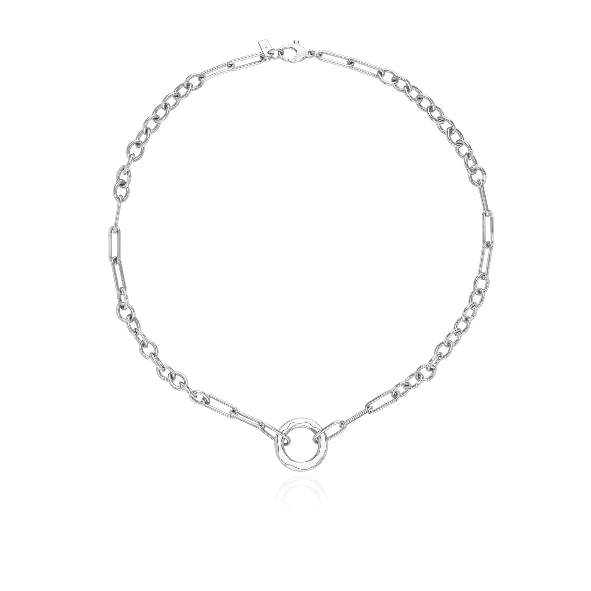 Wavy Open O Chain Necklace - Silver sold by Anna Beck product image thumbnail 4